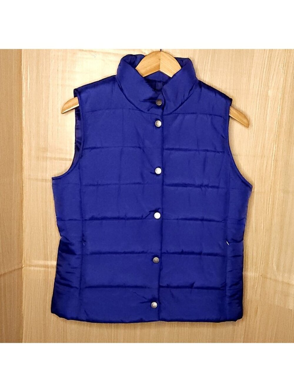 Daisy Fuentes Womens Purple Puffer Vest Small